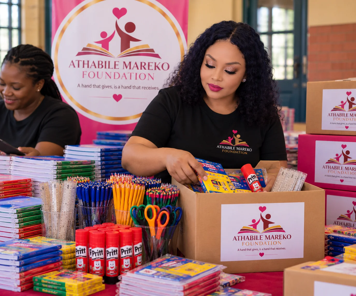 School stationery laid out: notebooks, pencils and rulers
